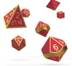 Oakie Doakie Dice Set RPG Metal Glow in the Dark: Golden Princess (7 stuks)