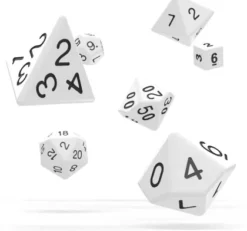 Oakie Doakie Dice Set RPG Solid: White (7 stuks)