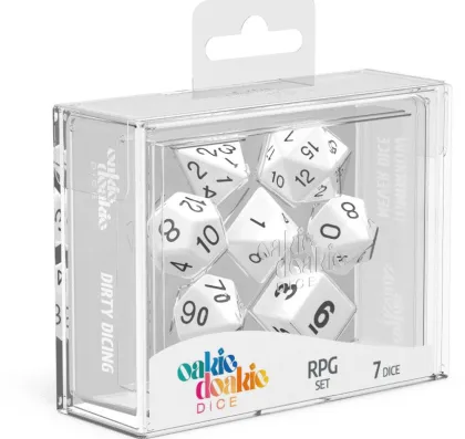 Oakie Doakie Dice Set RPG Solid: White (7 stuks)