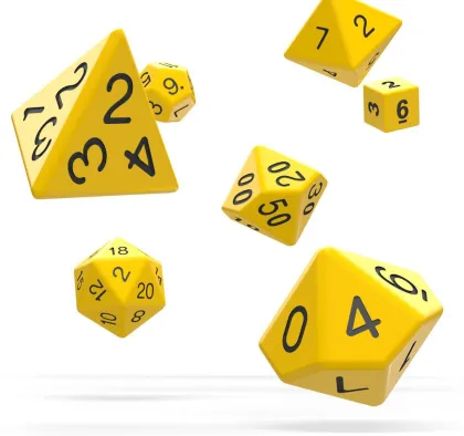 Oakie Doakie Dice Set RPG Solid: Yellow (7 stuks)