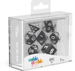 Oakie Doakie Dice Set RPG Solid: Black (7 stuks)