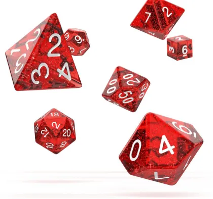Oakie Doakie Dice Set RPG Speckled: Red (7 stuks)