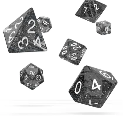 Oakie Doakie Dice Set RPG Speckled: Black (7 stuks)
