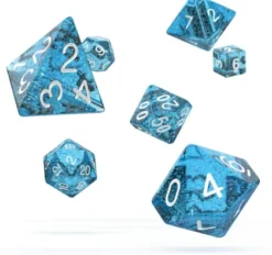 Oakie Doakie Dice Set RPG Speckled: Light Blue (7 stuks)