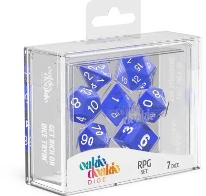 Oakie Doakie Dice Set RPG Translucent: Blue (7 stuks)