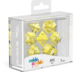 Oakie Doakie Dice Set RPG Translucent: Yellow (7 stuks)
