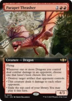 Parapet Thrasher (extended art) - Tarkir: Dragonstorm Commander Varianten