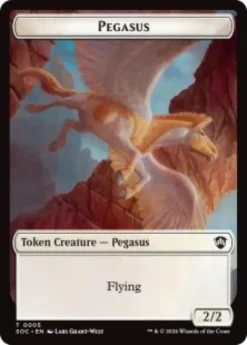 Pegasus Token (foil) (2/2) - Secrets of Strixhaven Commander