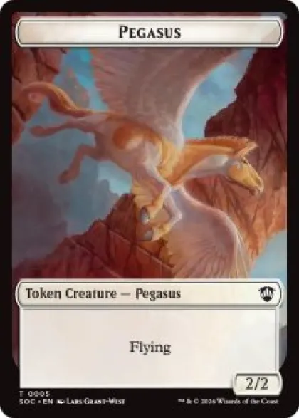 Pegasus Token (foil) (2/2) - Secrets of Strixhaven Commander