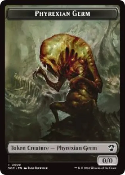 Phyrexian Germ Token (foil) (0/0) - Secrets of Strixhaven Commander