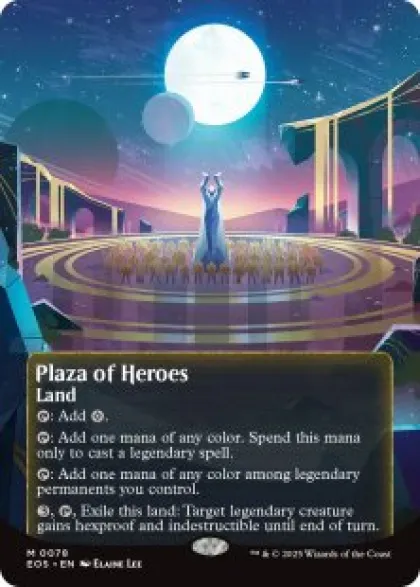 Plaza of Heroes (#78) (foil) (borderless) - Edge of Eternities Stellar Sights