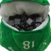 Pluche Dice Pouch D20 Green