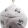 Pluche Dice Pouch D20 White
