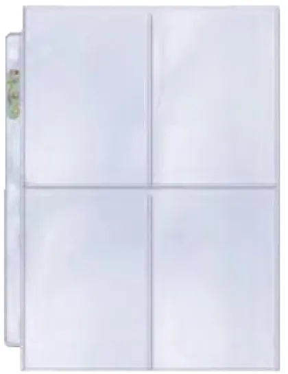 4 Pocket Pages Top Loading Clear Platinum (100 stuks)