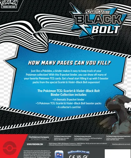 Pokemon - Scarlet & Violet Black Bolt Binder Collection: Zekrom