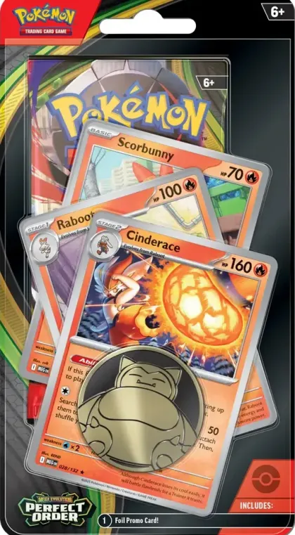 Pokémon: Mega Evolution - Perfect Order Premium Checklane Blister: Cinderace
