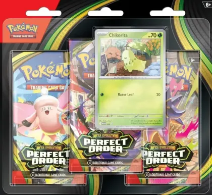 Pokémon: Mega Evolution - Perfect Order 3 Booster Blister: Chikorita