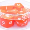 Polydice Set Solid Orange (7-delig)