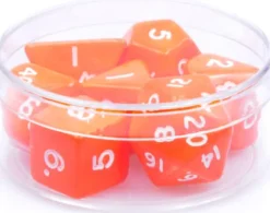 Polydice Set Solid Orange (7-delig)