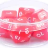 Polydice Set Solid Red (7-delig)
