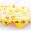 Polydice Set Solid Yellow (7-delig)