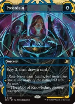 Preordain (#021) (showcase) - Secrets of Strixhaven Mystical Archive