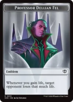 Professor Dellian Fel emblem (foil) - Secrets of Strixhaven