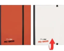 Pro 4 Pocket Binder Red / White Flip
