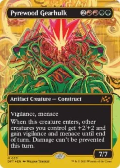 Pyrewood Gearhulk (#551) (first-place foil) (borderless) - Aetherdrift First-Place Box Toppers