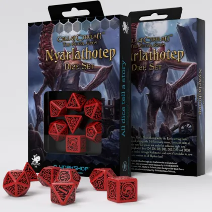 Q-Workshop - Call of Cthulhu RPG Dice Set: The Outer Gods Nyarlathotep (7-delig)