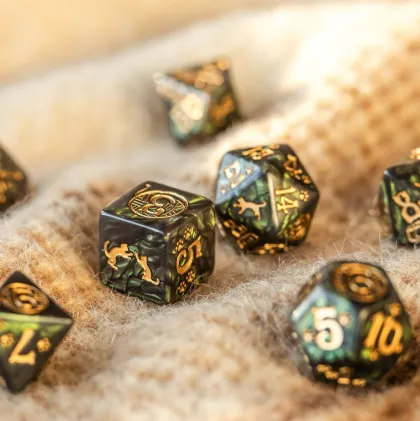 Q-Workshop - Cats RPG Dice Set: Pixel (7-delig)