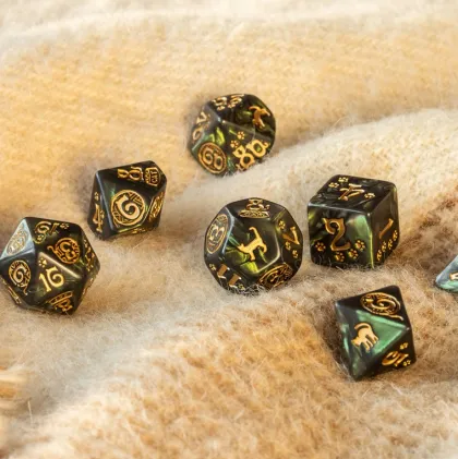 Q-Workshop - Cats RPG Dice Set: Pixel (7-delig)