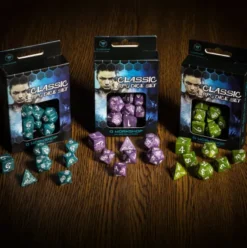 Q-Workshop - Classic RPG Dice Set: Lavender & White (7-delig)