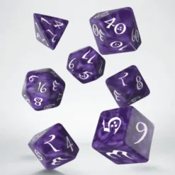 Q-Workshop - Classic RPG Dice Set: Lavender & White (7-delig)