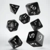 Q-Workshop - Classic RPG Dice Set: Black & White (7-delig)
