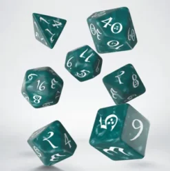Q-Workshop - Classic RPG Dice Set: Stormy & White (7-delig)