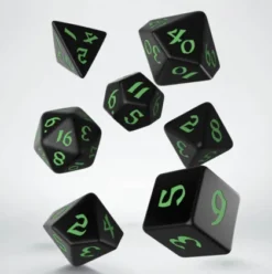 Q-Workshop - Classic Runic RPG Dice Set: Black & Green