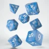 Q-Workshop - Classic Runic RPG Dice Set: Glacier & White (7-delig)