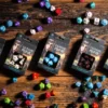 Q-Workshop - Classic Runic RPG Dice Set: Green & Yellow (7-delig)