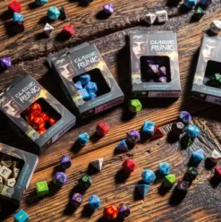 Q-Workshop - Classic Runic RPG Dice Set: Green & Yellow (7-delig)