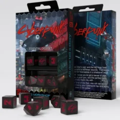 Q-Workshop - Cyberpunk Red: Night City Essential Dice Set (6-delig)