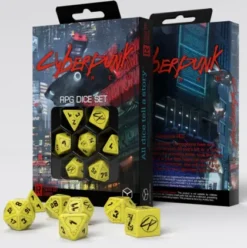 Q-Workshop - Cyberpunk Red RPG Dice Set: Danger Zone (7-delig)