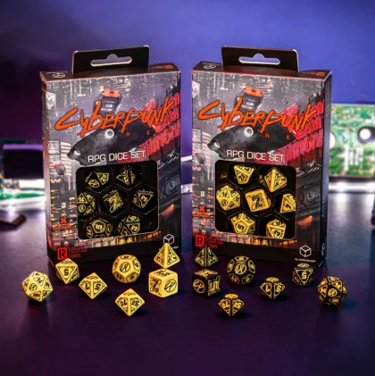 Q-Workshop - Cyberpunk Red RPG Dice Set: Wet Work (7-delig)