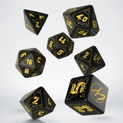 Q-Workshop - Cyberpunk Red RPG Dice Set: Wet Work (7-delig)