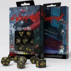 Q-Workshop - Cyberpunk Red RPG Dice Set: Wet Work (7-delig)