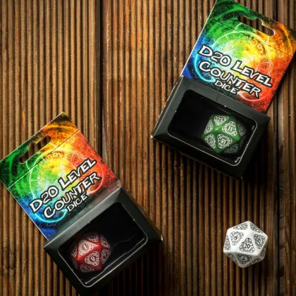 Q-Workshop - D20 Die - Life Counter: Red & White