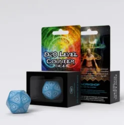 Q-Workshop - D20 Life Counter Dice: Blue & White