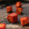 Q-Workshop - Dragons Modern RPG Dice Set: Ruby (7-delig)