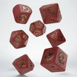 Q-Workshop - Dragons Modern RPG Dice Set: Ruby (7-delig)
