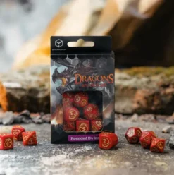 Q-Workshop - Dragons Modern RPG Dice Set: Ruby (7-delig)